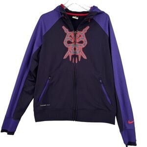 Nike Jacket Kobe Bryant Mamba Mens Size M Purple Hooded Full Zip Hoodie